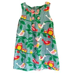 Mini Boden size 6-7 bird and owl corduroy pinafore - pinnie is lined